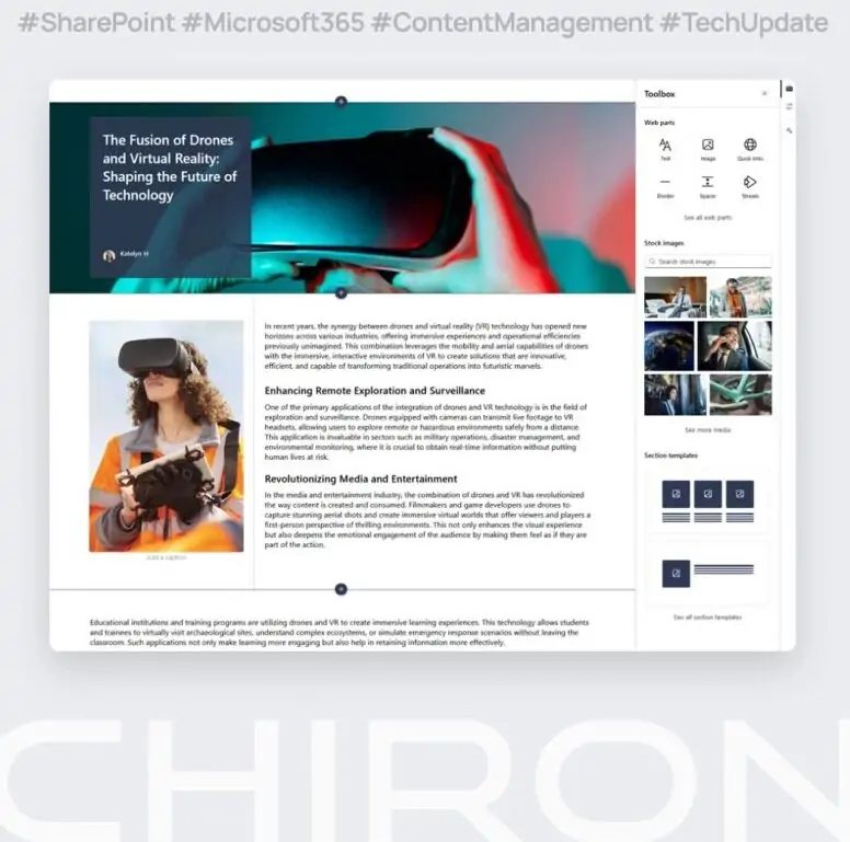 Using Content Pane in SharePoint pages and news posts
